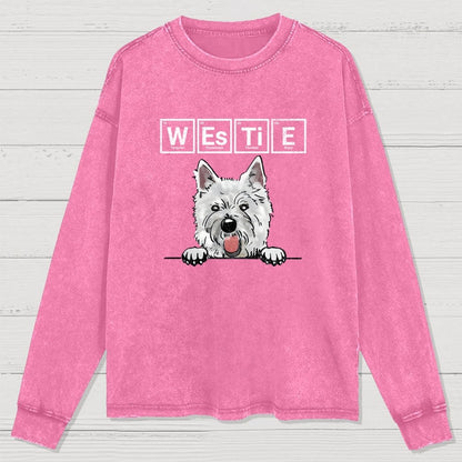 Periodic Table of Dogs  Dog Lover  Funny Science Washed Long Sleeve Tee