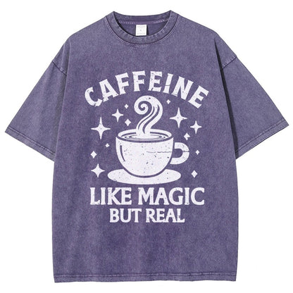 Caffeine Like Magic Vintage Distressed T-shirt