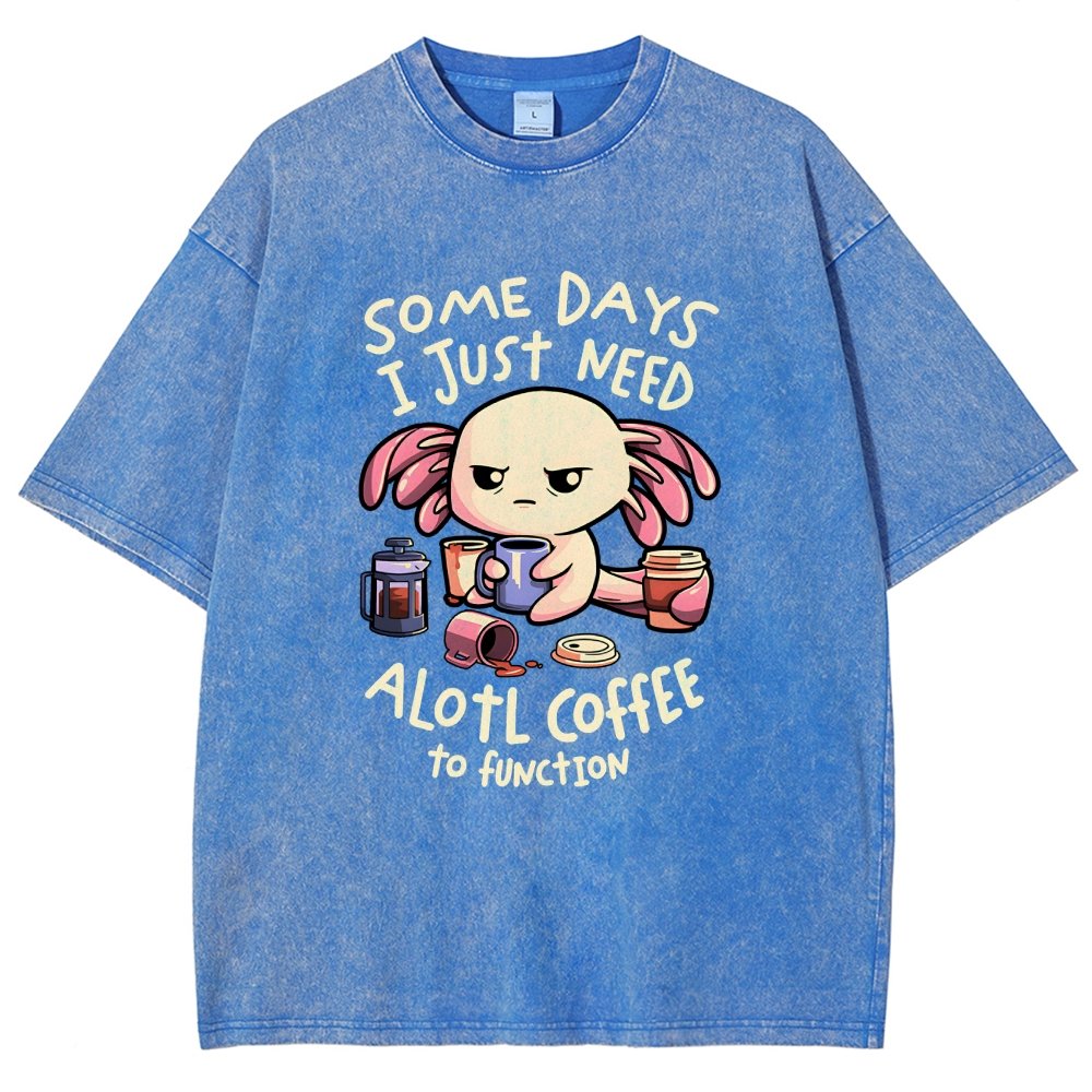 Alotl Coffee Vintage Distressed T-shirt