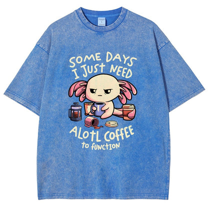 Alotl Coffee Vintage Distressed T-shirt