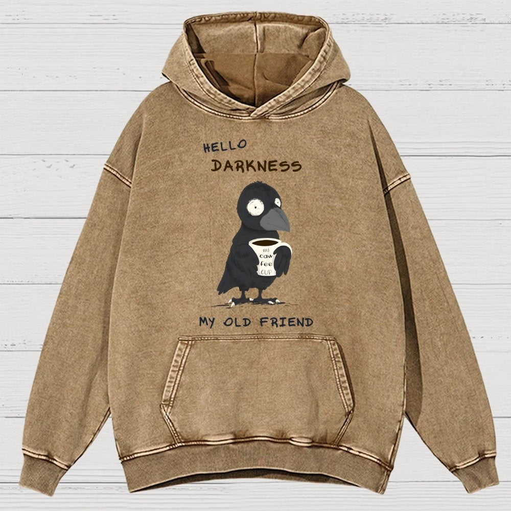 Hello Darkness Vintage Distressed Hoodie