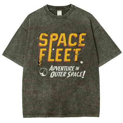 Space Fleet Vintage Distressed T-shirt