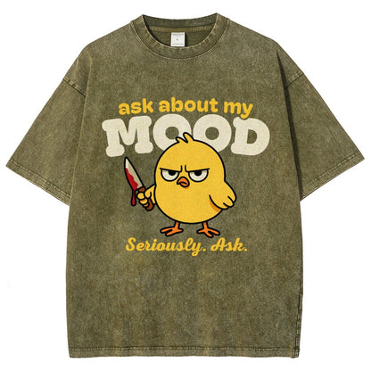 Ask About My Mood Vintage Distressed T-shirt