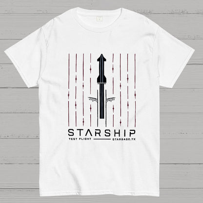 Starship Test Flight Nerdy T-Shirt