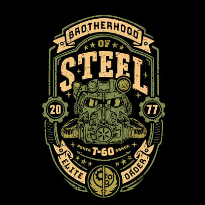 Knight of Steel T-60 distressed.png Geeky T-Shirt