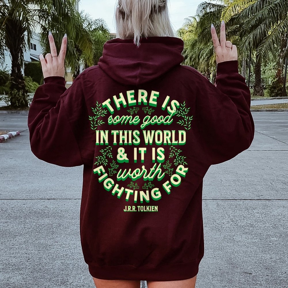There is Some Good in This World Printed Back Unisex Cotton Hoodie