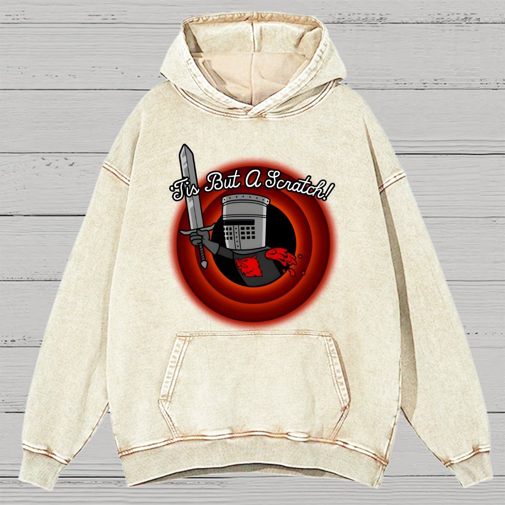 Tis But A Scratch Folks! Vintage Distressed Hoodie