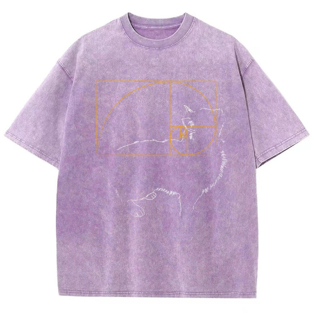Golden Cat Vintage Distressed T-shirt