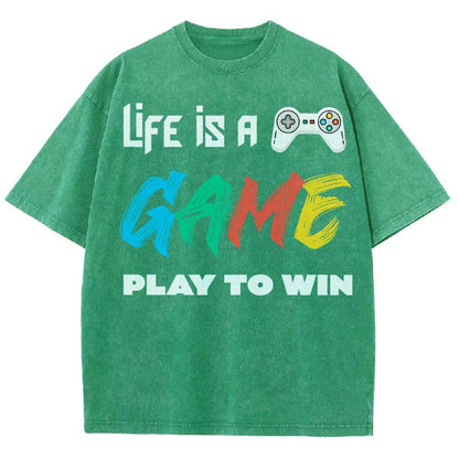 Life Is A Game Play To Win Vintage Distressed T-shirt