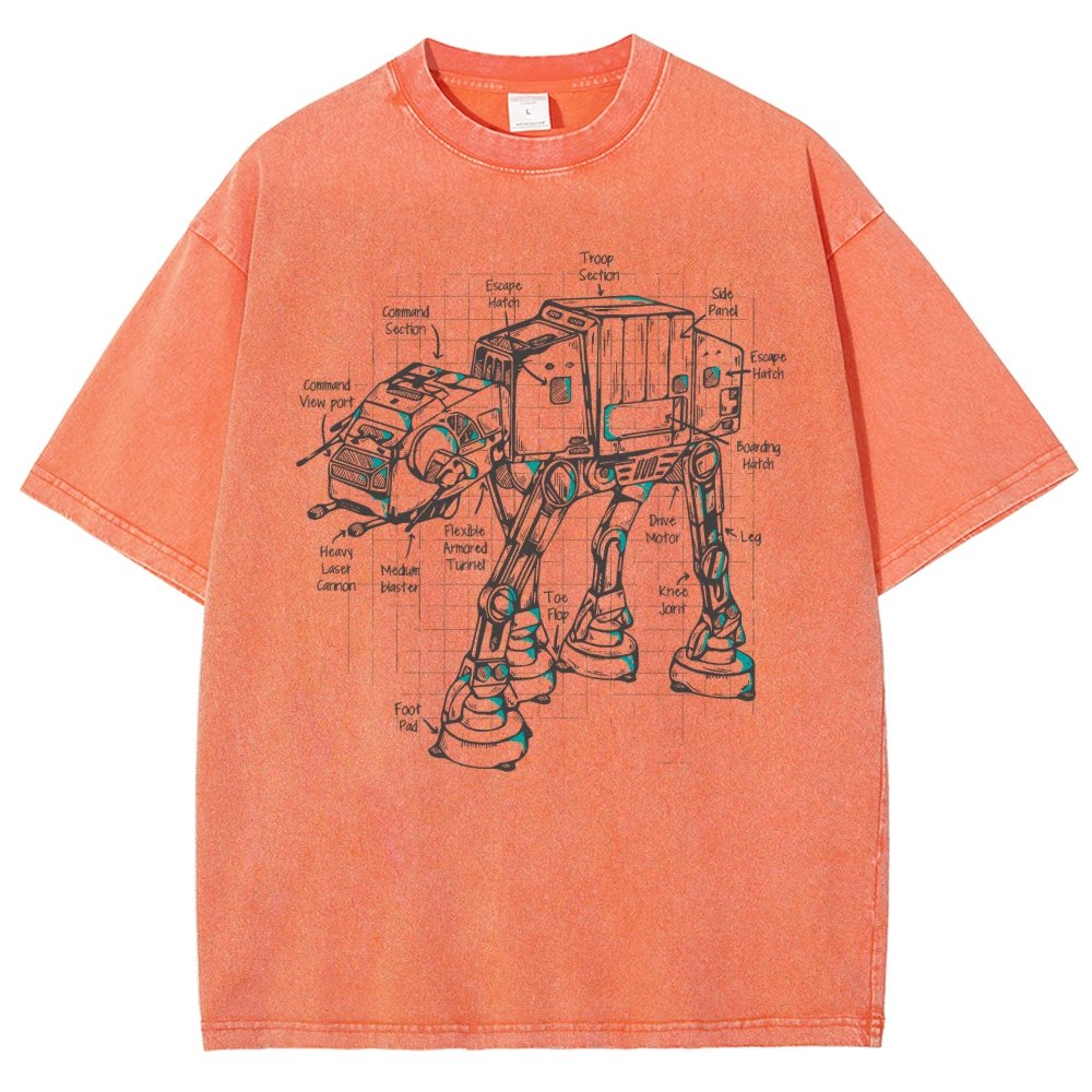 Walker's Blueprint Vintage Distressed T-shirt
