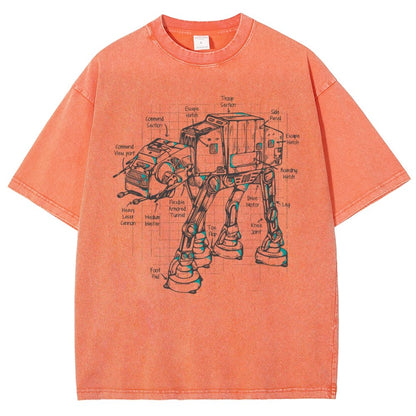 Walker's Blueprint Vintage Distressed T-shirt