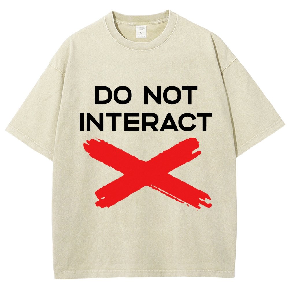 Do Not Interact Vintage Distressed T-shirt