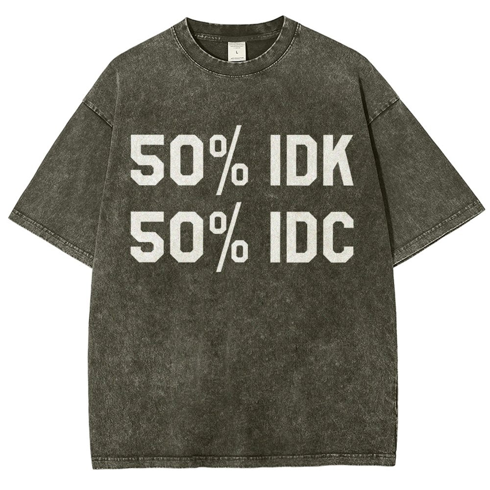50% I Don't Care Vintage Distressed T-shirt