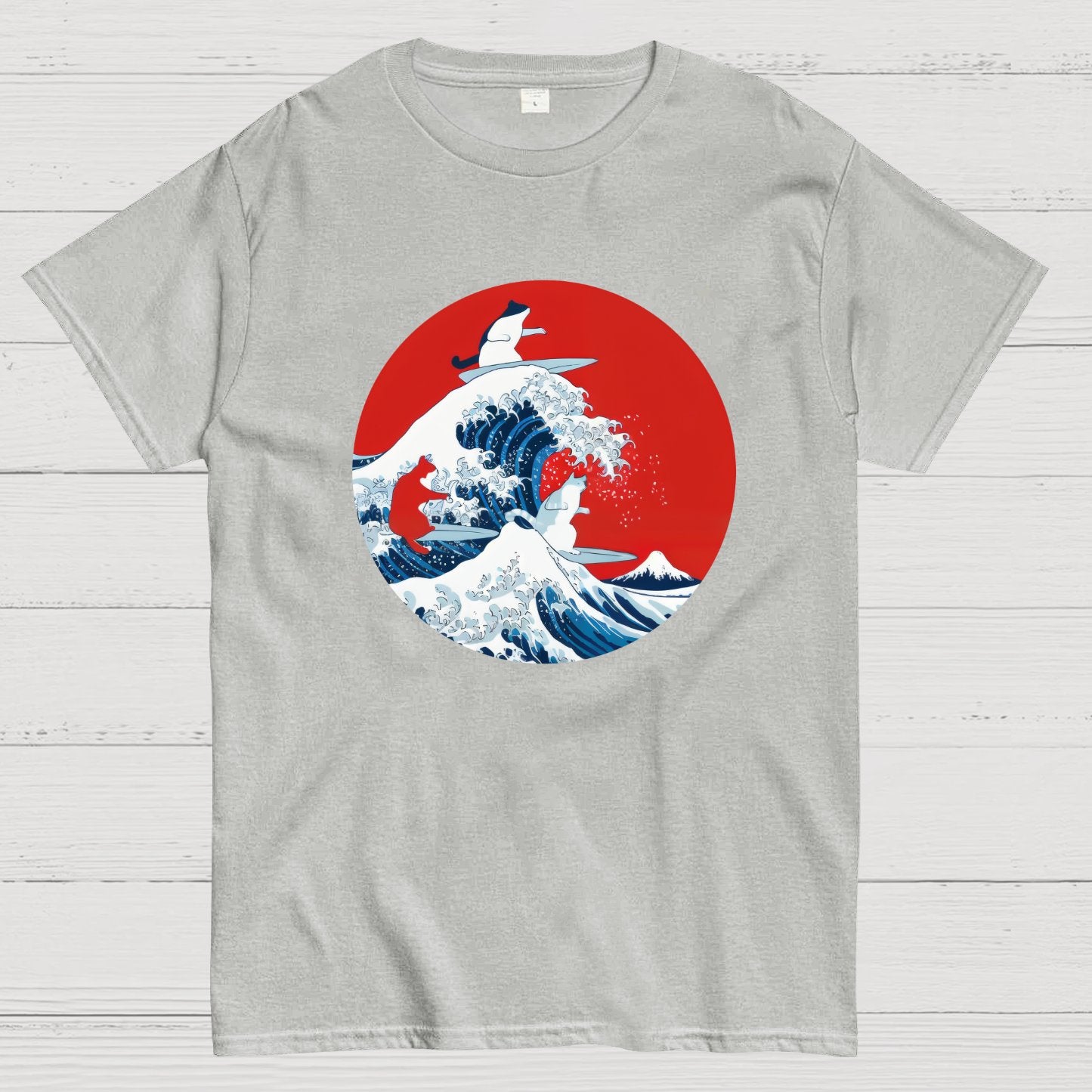 Surfing Cat Funny T-Shirt