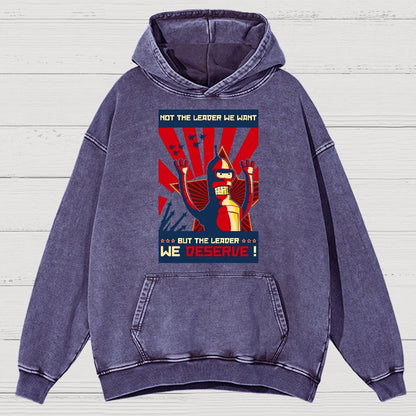 Not The Leader We Want But The Leader We Deserve Vintage Distressed Hoodie