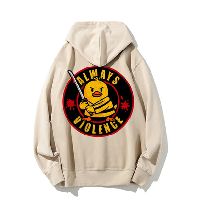 Always violence Printed Back Unisex Cotton Hoodie