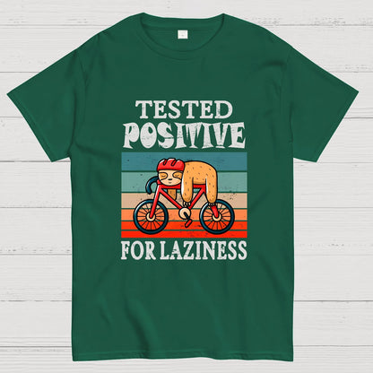 Tested Positive For Laziness Sloth On Bicycle By Sal71 Geeky T-Shirt