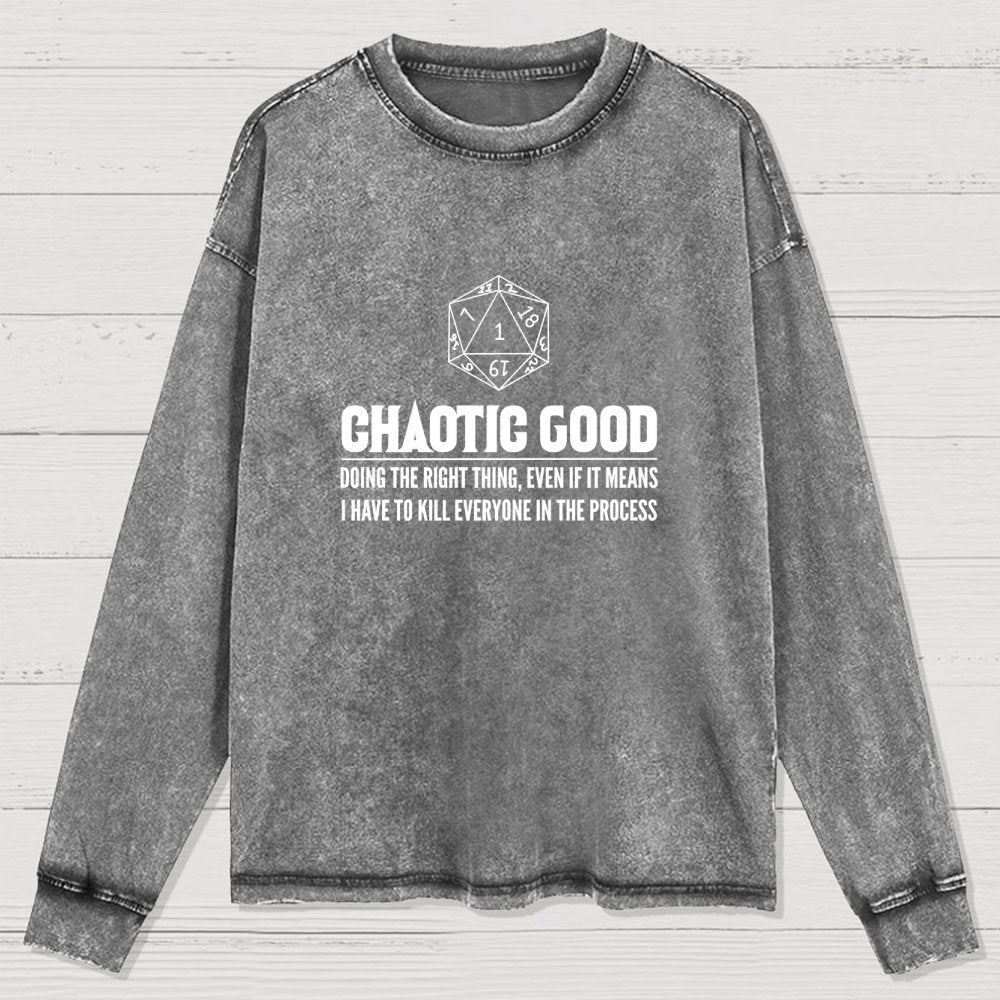 Adventure RPG Dice Fantasy Geschenk Washed Long Sleeve Tee