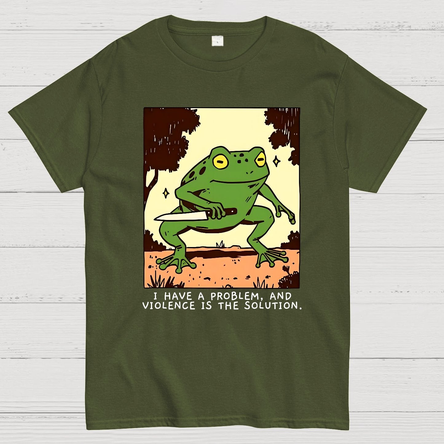 Frog Violence Geek T-Shirt