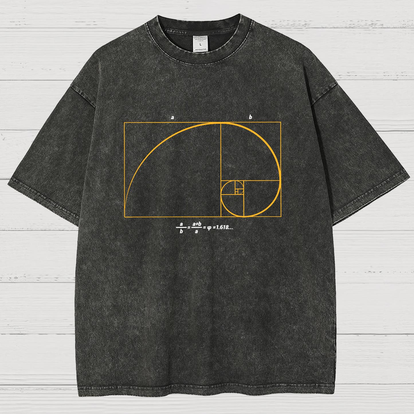 Fibonacci Shirt ∙ Math Art ∙ Science Engineer Vintage Distressed T-shirt