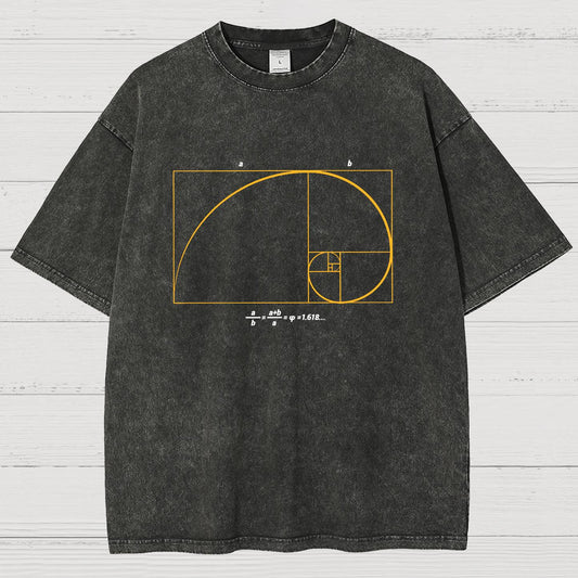 Fibonacci Shirt ∙ Math Art ∙ Science Engineer Vintage Distressed T-shirt
