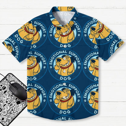 Emotional Support Dogs Geek Hawaiian Shirt