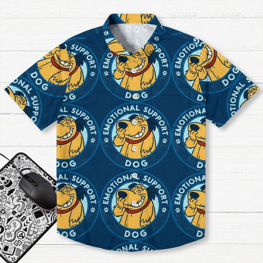Emotional Support Dogs Geek Hawaiian Shirt