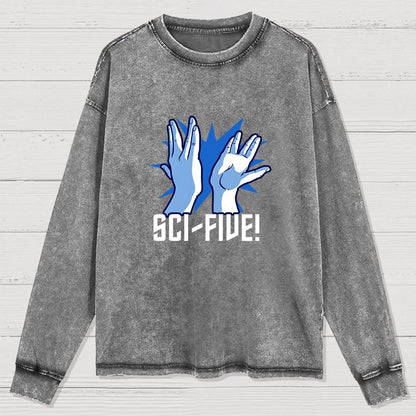 Sci-Five Washed Long Sleeve Tee