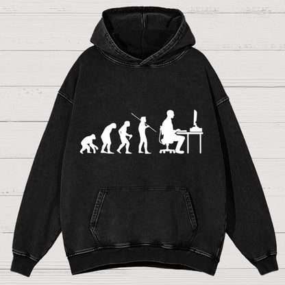 Computer Worker Evolution Shirt, Programmer Vintage Distressed Hoodie