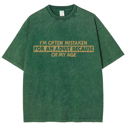 Because Of My Age Vintage Distressed T-shirt