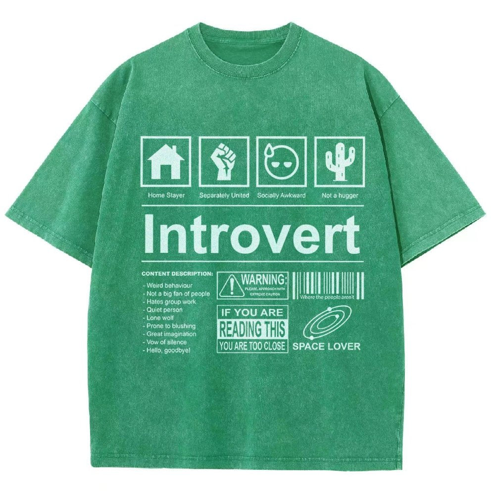 Introvert Label- Vintage Distressed T-shirt