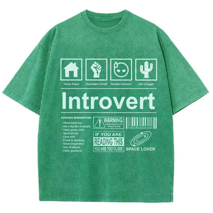 Introvert Label- Vintage Distressed T-shirt