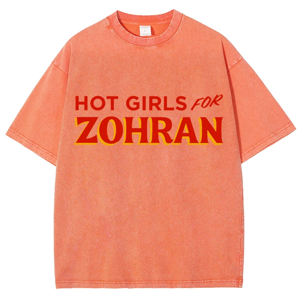 Hot Girls For Zohran Vintage Distressed T-shirt