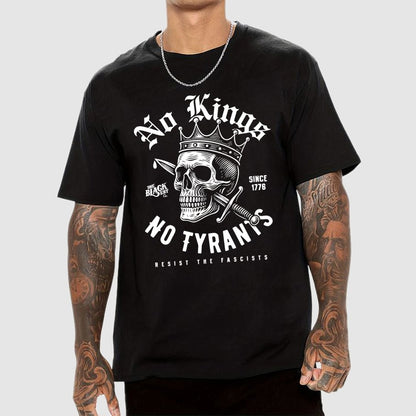 No Kings No Tyrants Skull Protest Geek T-Shirt