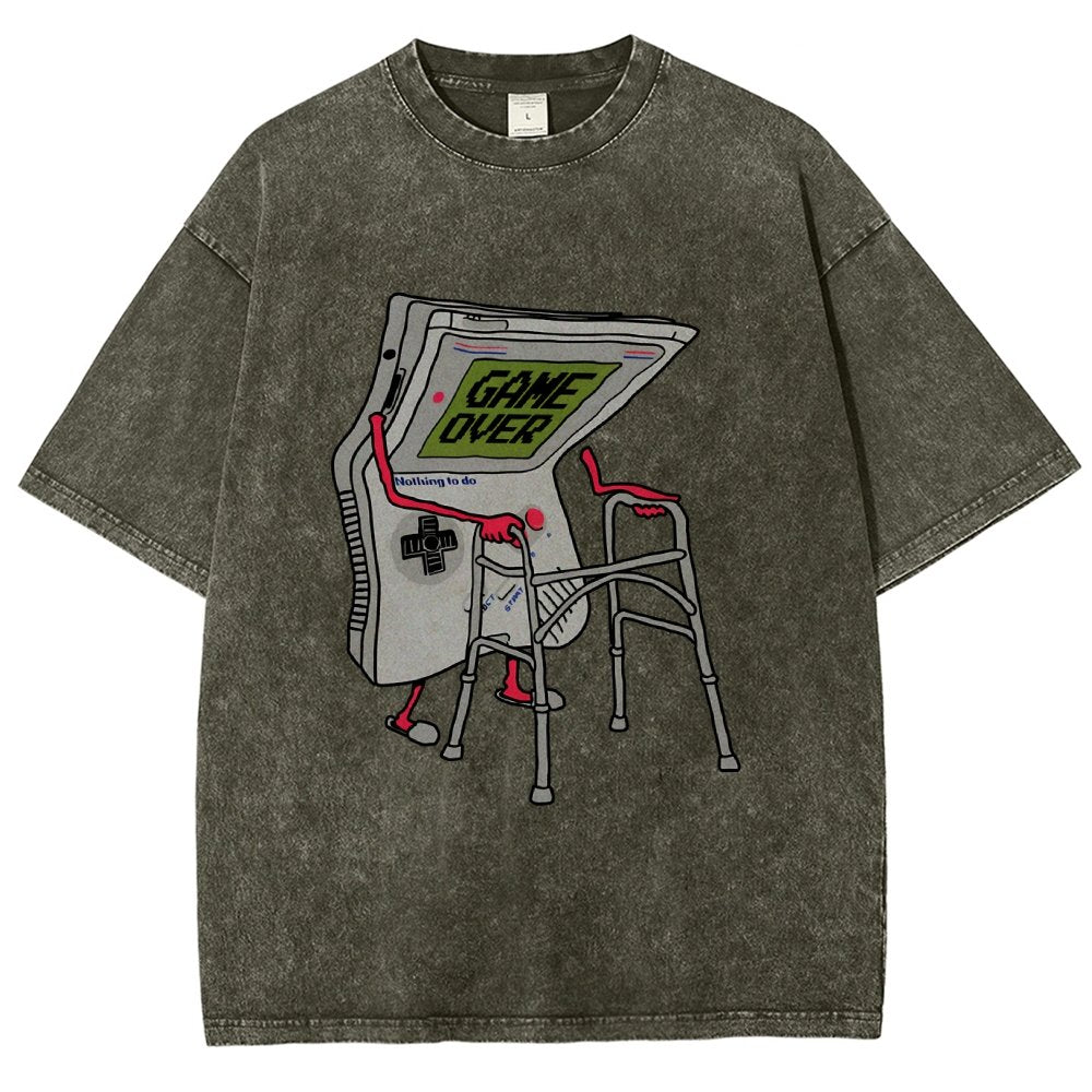 Super Mens Gamer Vintage Distressed T-shirt