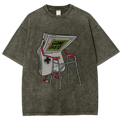 Super Mens Gamer Vintage Distressed T-shirt