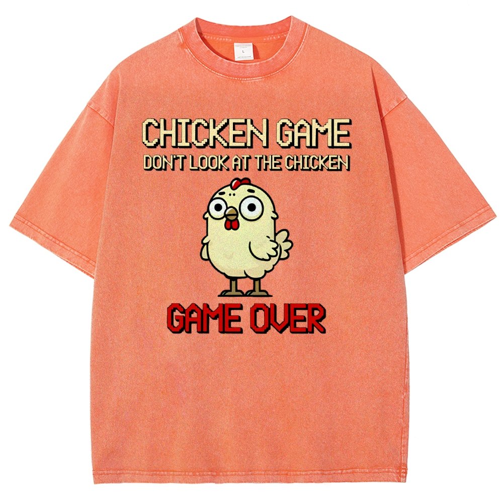 Chicken-game Vintage Distressed T-shirt