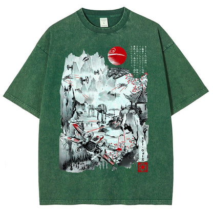 Last Battle of the Cosmic Conflict Vintage Distressed T-shirt