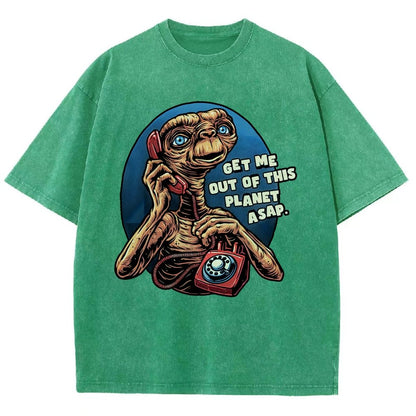 Phone Call to space Vintage Distressed T-shirt