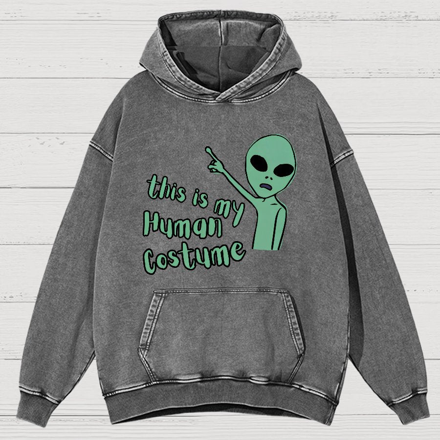 This is my Human Costume Vintage Distressed Hoodie