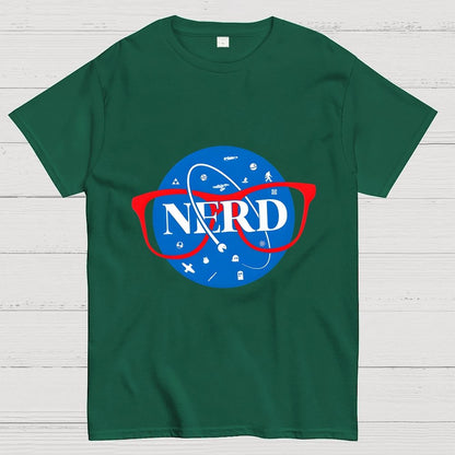 Nerdy Space Patch Geek T-Shirt