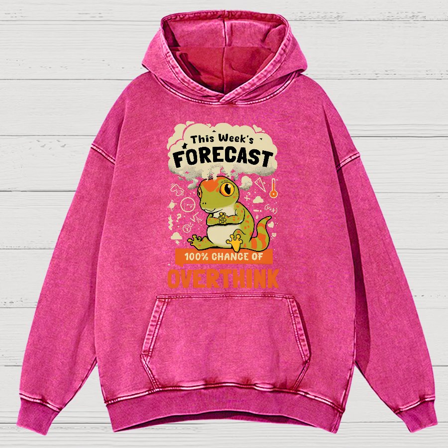 100% Chance Of Overthinking Vintage Distressed Hoodie