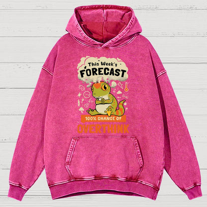 100% Chance Of Overthinking Vintage Distressed Hoodie