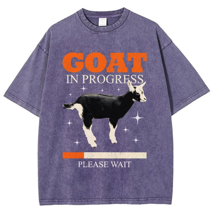 Goat In Progress Vintage Distressed T-shirt