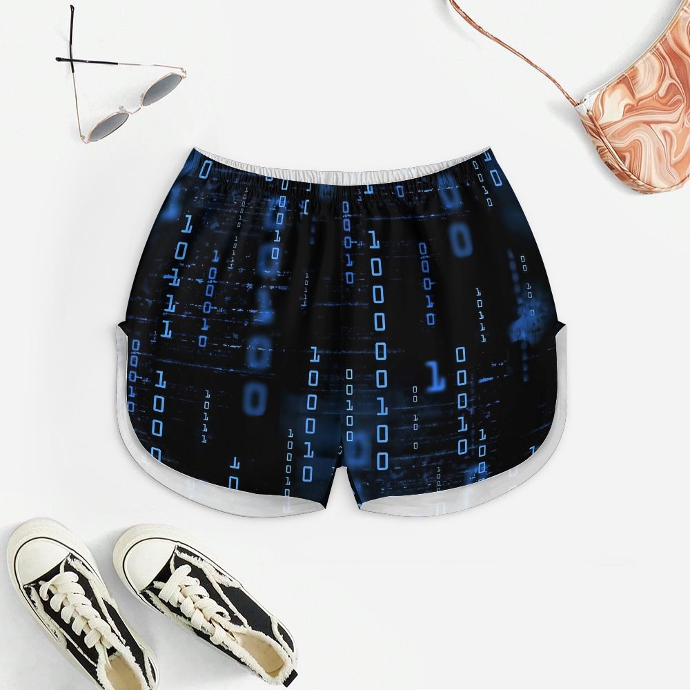 Blue Codes 0 And 1 Women's Geek Suspender Cami Set