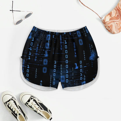 Blue Codes 0 And 1 Women's Geek Suspender Cami Set