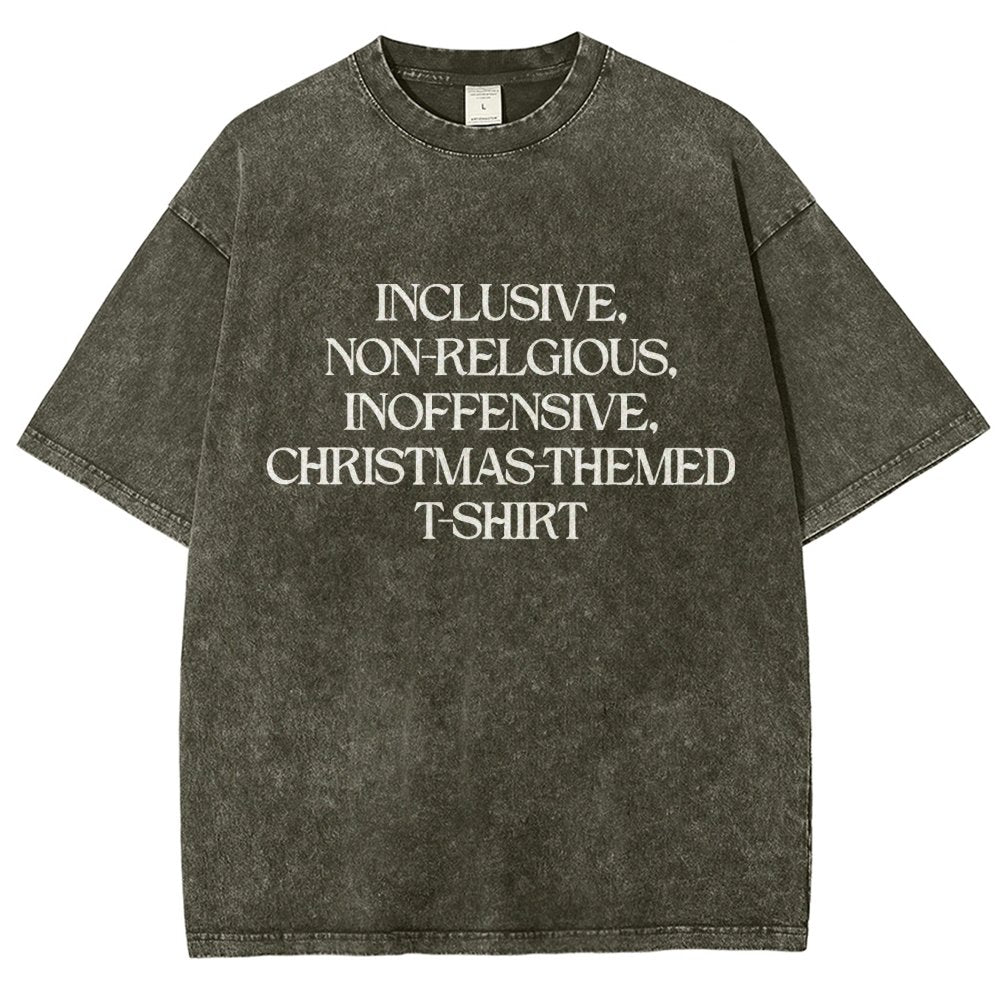 Christmas Themed Vintage Distressed T-shirt