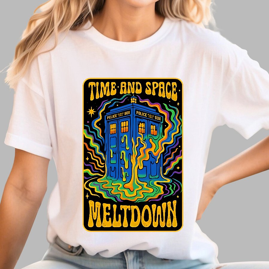 Time And Space Meltdown Geek T-Shirt