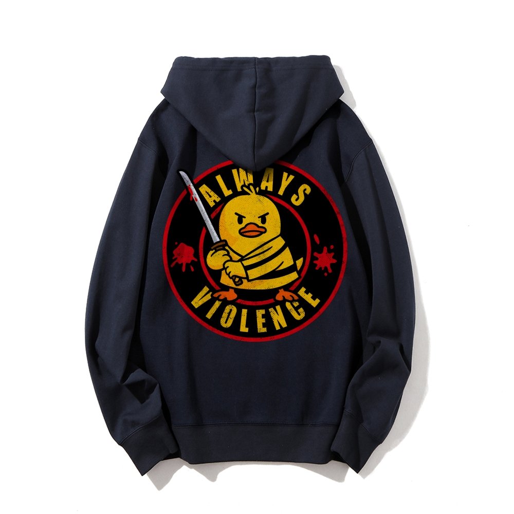 Always violence Printed Back Unisex Cotton Hoodie
