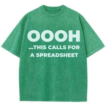 Ohh...This Calls for a Spreadsheet Vintage Distressed T-shirt